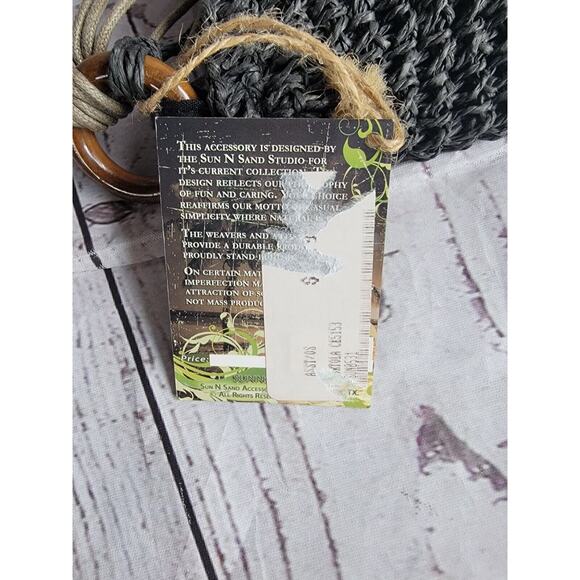 Sun "N" Sand Woven Straw Tassel Crossbody Bag Boho Style With Tags - Picture 4 of 12
